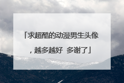 求超酷的动漫男生头像,越多越好 多谢了