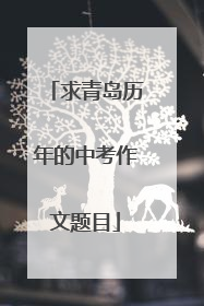 求青岛历年的中考作文题目