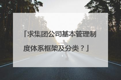 求集团公司基本管理制度体系框架及分类?