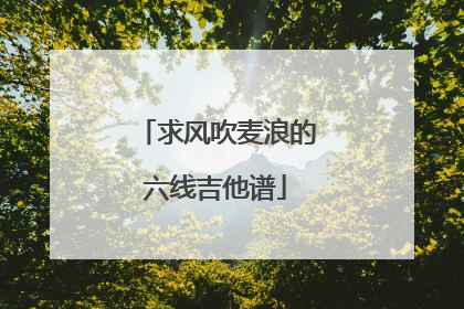 求风吹麦浪的六线吉他谱