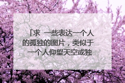 求 一些表达一个人的孤独的图片，类似于 一个人仰望天空或独自等待 ，我当qq头像用，谢谢！！