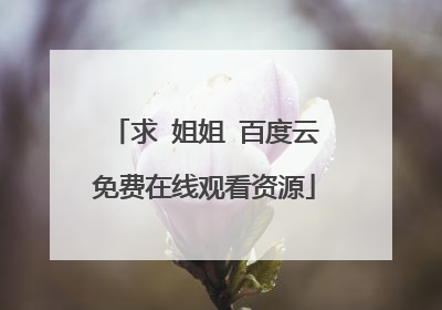 求 姐姐 百度云免费在线观看资源