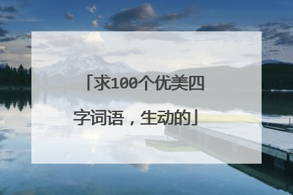 求100个优美四字词语,生动的