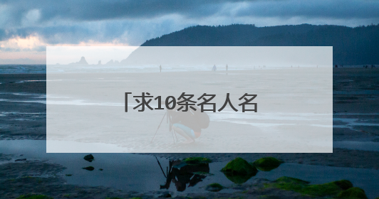 求10条名人名言（带人名）