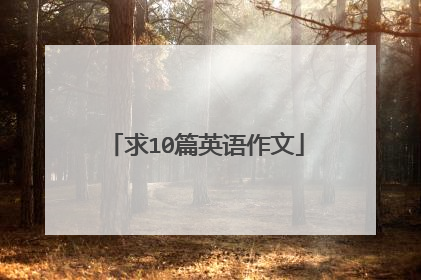 求10篇英语作文