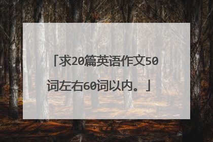 求20篇英语作文50词左右60词以内。
