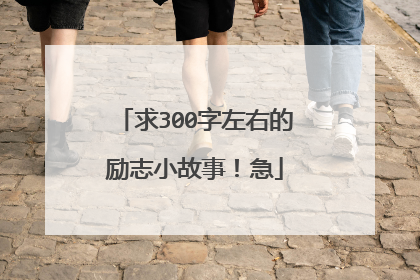 求300字左右的励志小故事!急
