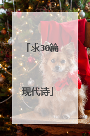 求30篇现代诗