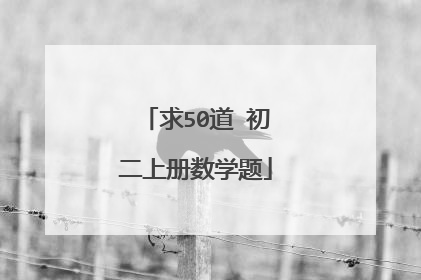 求50道 初二上册数学题