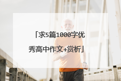 求5篇1000字优秀高中作文+赏析