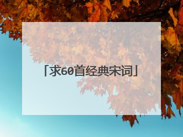 求60首经典宋词