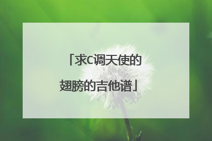 求C调天使的翅膀的吉他谱