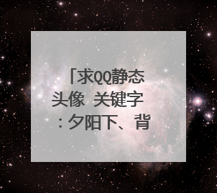 求QQ静态头像 关键字:夕阳下、背影、男生、孤独、不颓废