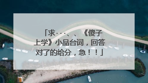 求···、、《傻子上学》小品台词，回答对了的给分，急！！