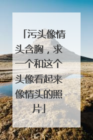 污头像情头含胸，求一个和这个头像看起来像情头的照片