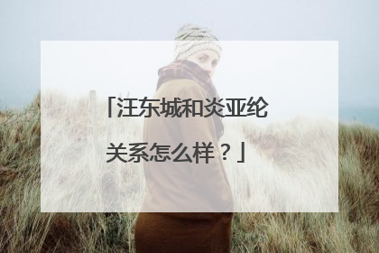汪东城和炎亚纶关系怎么样?