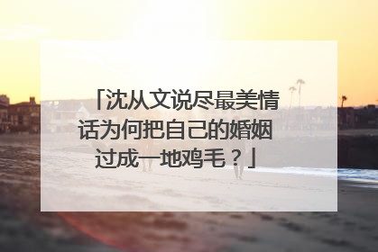 沈从文说尽最美情话为何把自己的婚姻过成一地鸡毛？