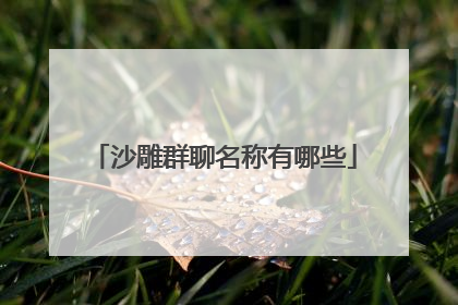 沙雕群聊名称有哪些
