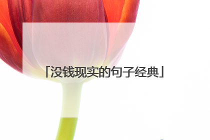 没钱现实的句子经典