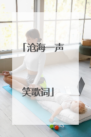 沧海一声笑歌词