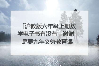 沪教版六年级上册数学电子书有没有，谢谢 是要九年义务教育课本每一页都要有
