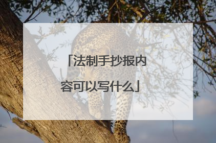 法制手抄报内容可以写什么