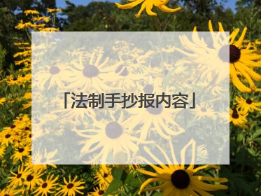 法制手抄报内容