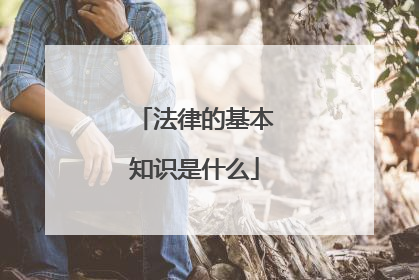 法律的基本知识是什么