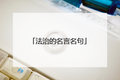 法治的名言名句