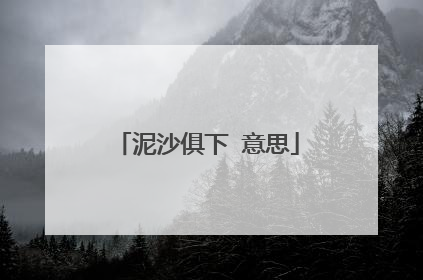 泥沙俱下 意思