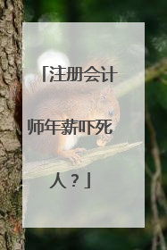 注册会计师年薪吓死人？