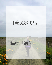 泰戈尔飞鸟集经典语句