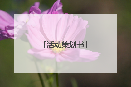 活动策划书