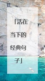 活在当下的经典句子