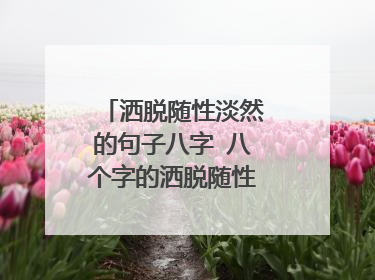 洒脱随性淡然的句子八字 八个字的洒脱随性淡然的句子