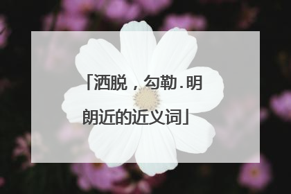 洒脱,勾勒.明朗近的近义词