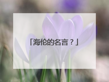 海伦的名言?