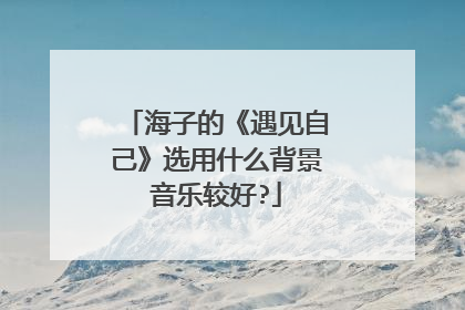 海子的《遇见自己》选用什么背景音乐较好?