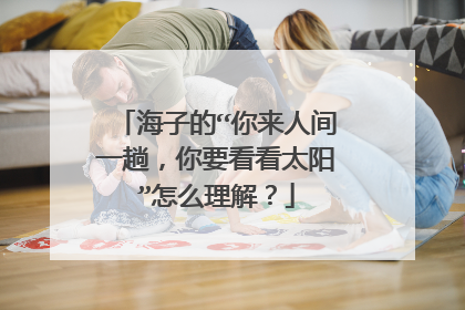 海子的“你来人间一趟，你要看看太阳”怎么理解？