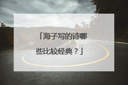 海子写的诗哪些比较经典？
