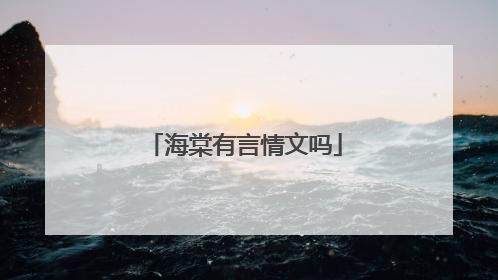 海棠有言情文吗