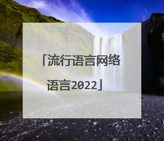 流行语言网络语言2022