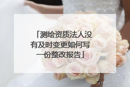 测绘资质法人没有及时变更如何写一份整改报告
