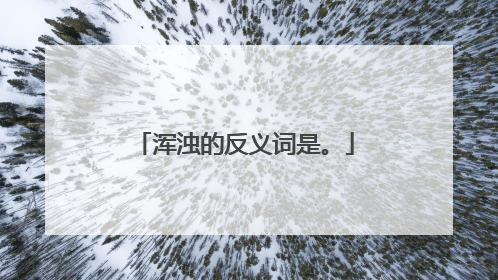 浑浊的反义词是。