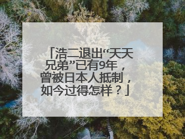 浩二退出“天天兄弟”已有9年,曾被日本人抵制,如今过得怎样?