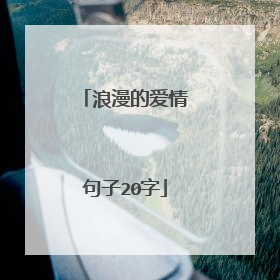 浪漫的爱情句子20字