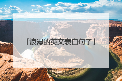 浪漫的英文表白句子