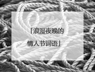 浪漫夜晚的情人节词语