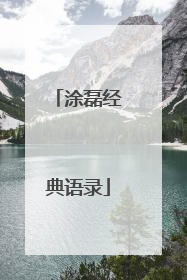 涂磊经典语录