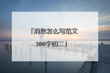 消息怎么写范文300字初二